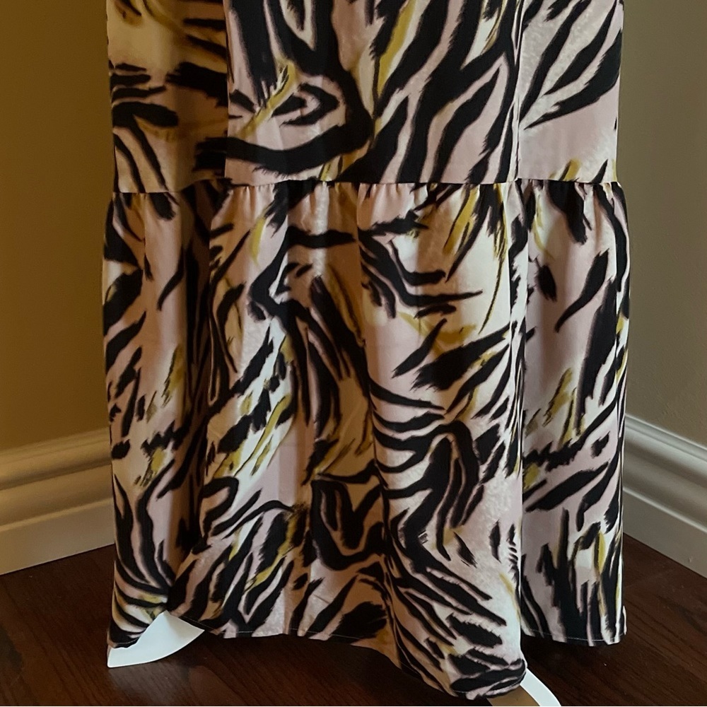 Bar III Zebra Print Maxi Wrap Dress - Picture 7 of 12